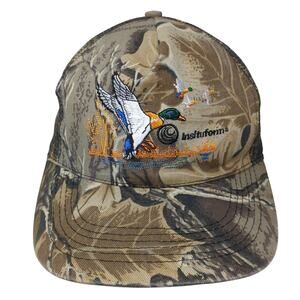 Duck Insituforms Snapback Trucker Hat Multi One Size Camouflage Custom Designed